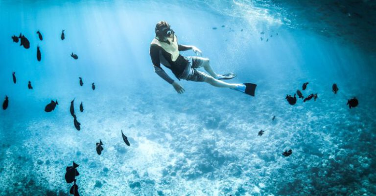 Snorkeling - Photo of a Person Snorkeling