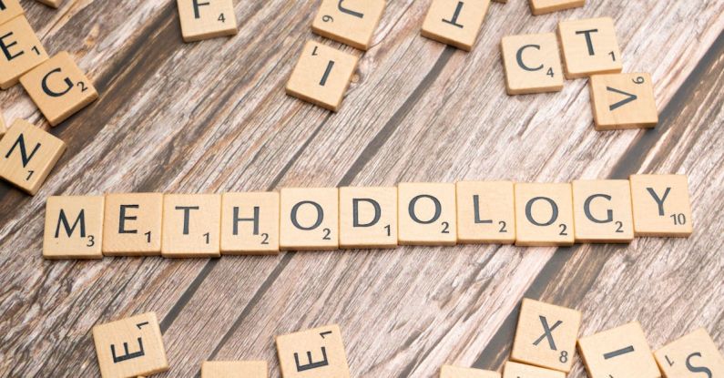 Research Methods - The word methodology spelled out with scrabble tiles